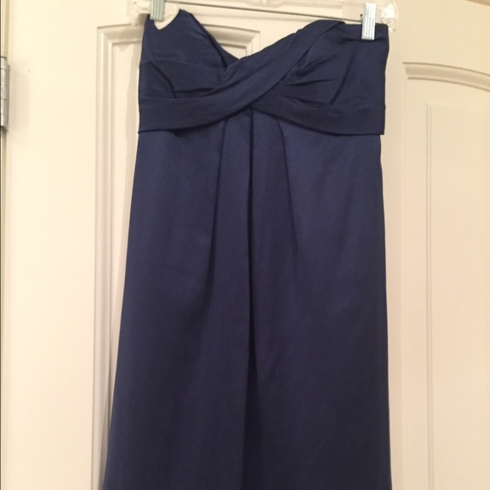 Nicole Miller navy strapless dress
